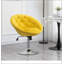 Fauteuil d'appoint pivotant en velours capitonné-162438747