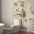 Calirose 23.6" W x 68 "H x 9.4" D Over The Toilet Storage with 4-tier shelf & 4 hooks-1698560457