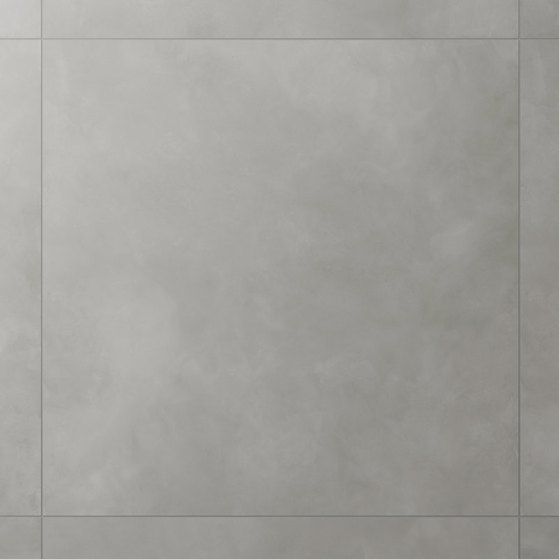 Clay 47x47 Matte Concrete Look Porcelain Tile, Gray