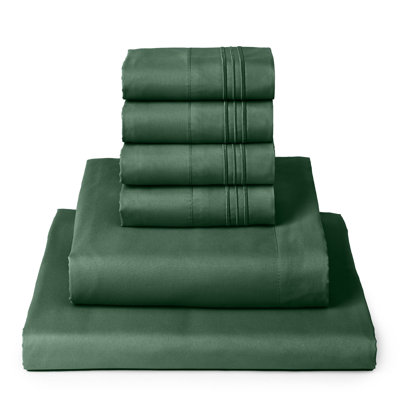 Mellanni 1800 Bed Sheet Set 6 PIECE Full Emerald