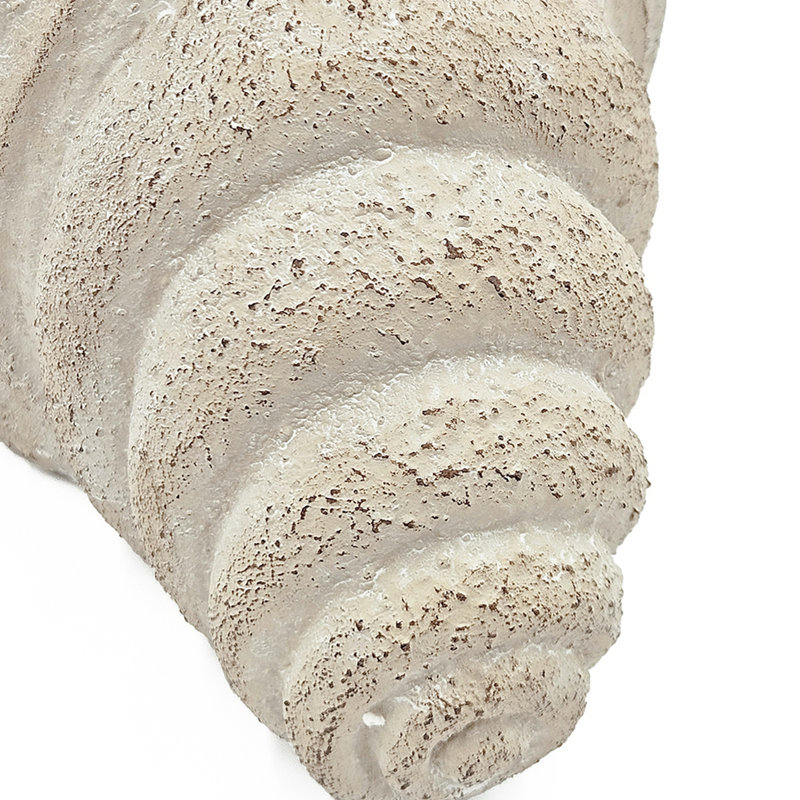 Boîte à fleurs sable et ciment Nautilus avec finition texturée beige, H 7,1 po x l 11,6 po x P 7,1 po
