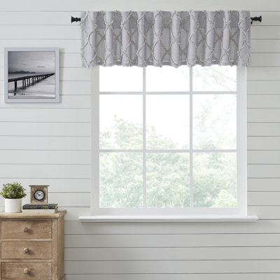 Straughn Cotton Geometric Tailored Window Valance