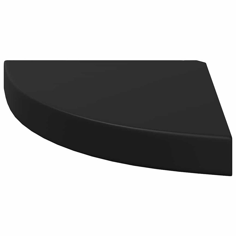 Corner Shelf Black Honeycomb MDF Metal Small Wall Mounted Corner Shelf Industrial Look, 1.5" H x 9.8" W x 9.8" D, Black