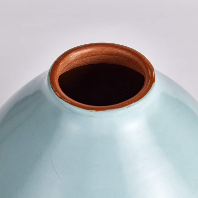 Zayas Handmade Ceramic Table Vase, Light Blue