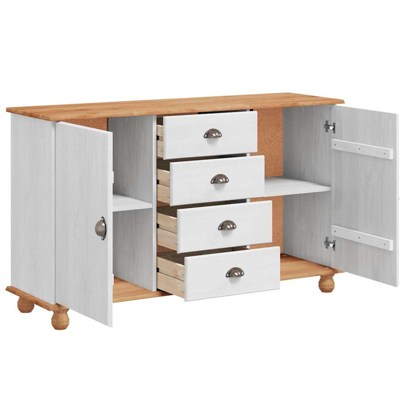 133.5cm Solid Wood Sideboard, White