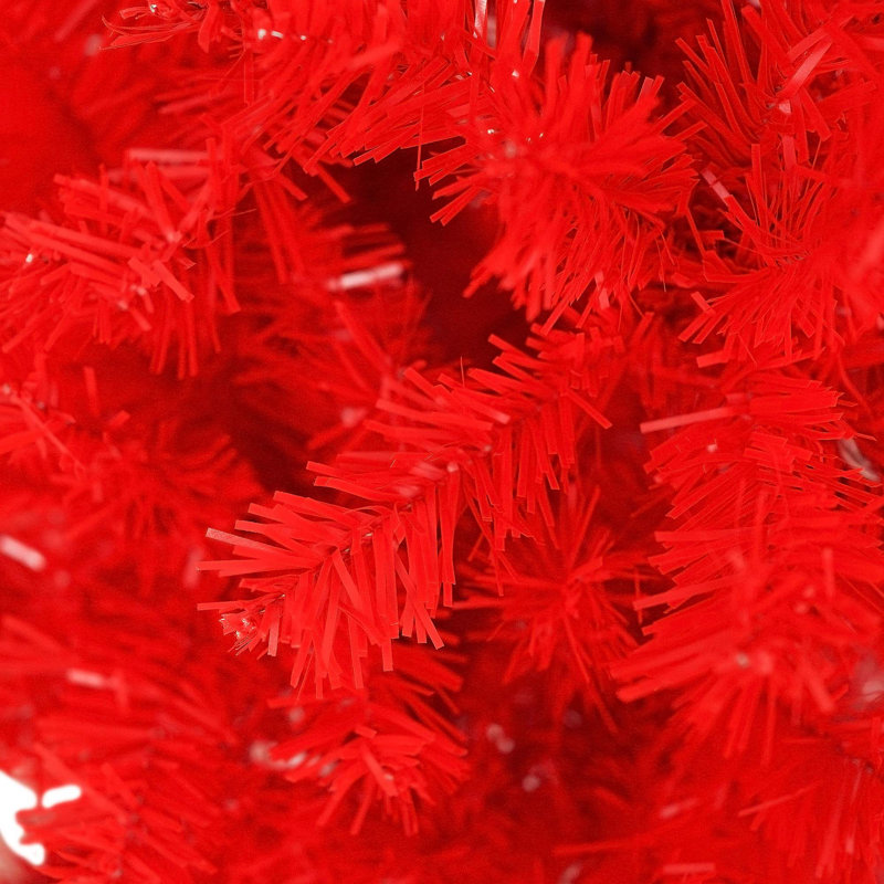 Arbre de Noël artificiel régulier (double) avec aiguilles rouges et blanches