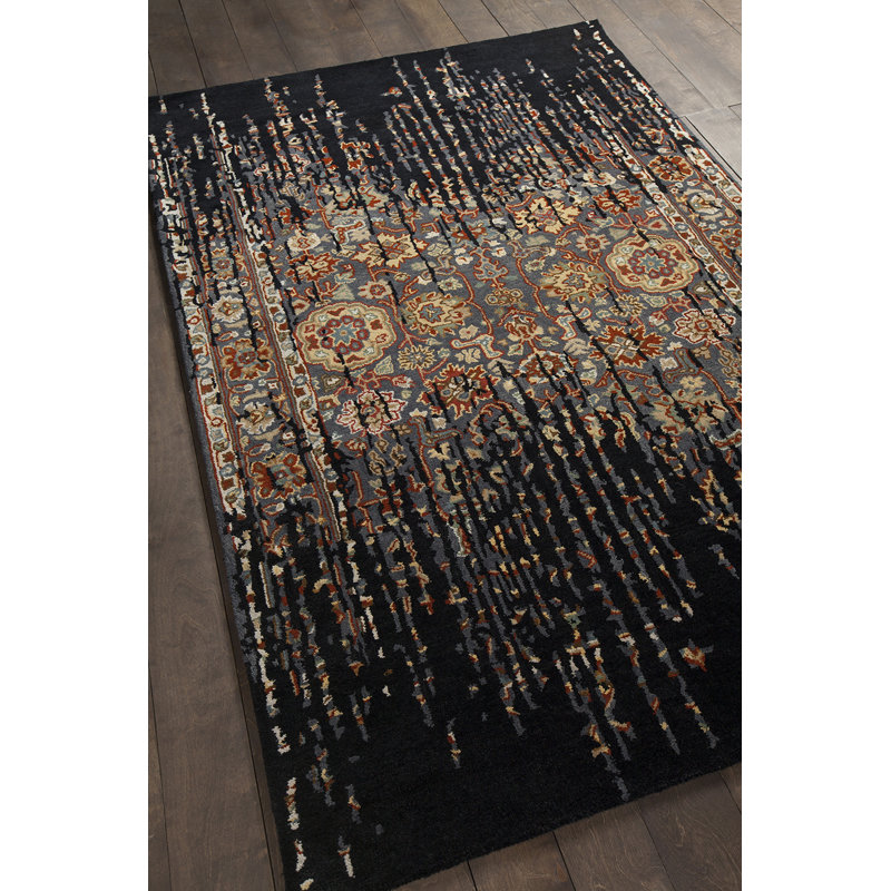 Spring Black Area Rug, 9' x 13'