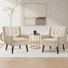 Tufted Upholstered Wide Back Armchair(Set of 2)