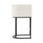 Tabouret de comptoir rembourré 27 po avec dossier incurvé en forme de U, base en métal en U et repose-pieds-122949008