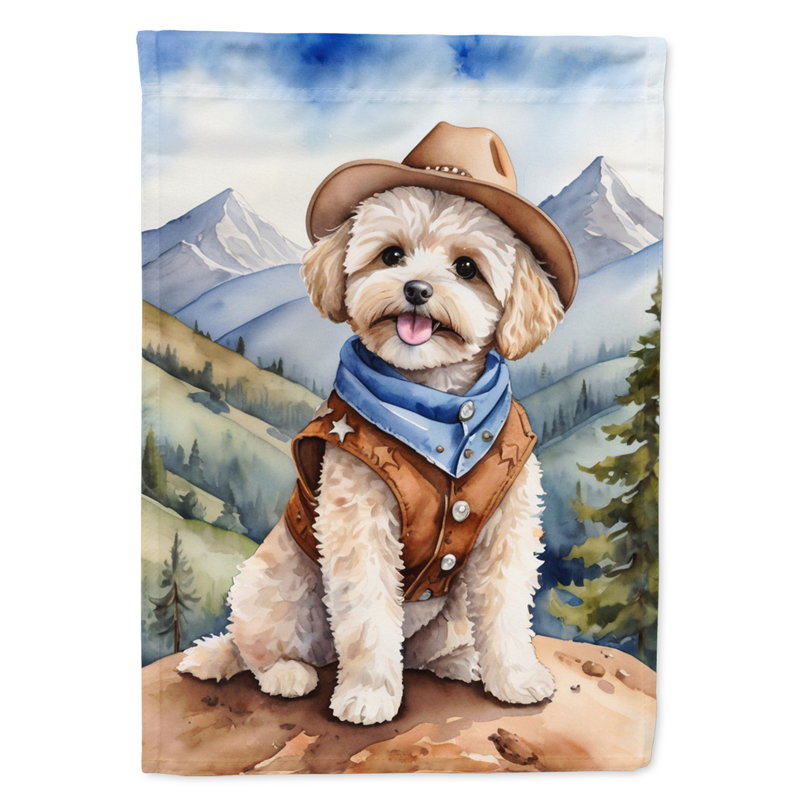 Drapeau Cowboy Welcome Garden, Maltipoo