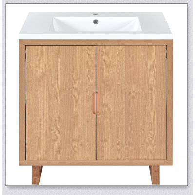 Ensemble de meuble-lavabo 30 po avec lavabo, armoire combinée et meuble de rangement pour salle de bain