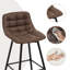 Upholstered Counter Stool with Metal Frame-1621320728-1621320735