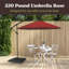 Base de parasol de patio Astou - Plaques de base d'extérieur pour porte-parapluies à barre transversale ou décalée - Capacité totale de sable de 220 lb par Pure Garden