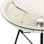 Élégante table d'appoint en verre trempé blanc durable, l 18,2 po x P 18,17 po, assemblage requis