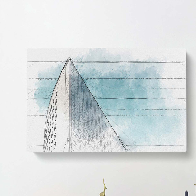 Architecture Sketch Vol.24 in Abstract - Wrapped Canvas, 40cm H x 60cm W x 3cm D