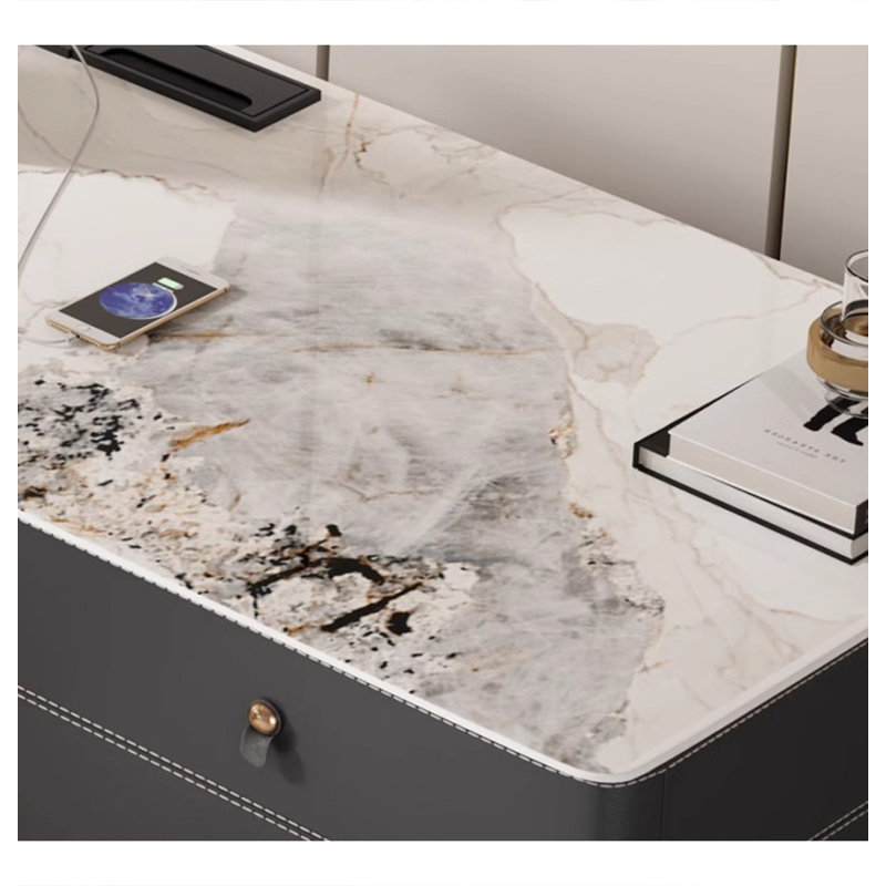 Bureau d'écriture léger et luxueux Rock, H 29,53 po x l 55,12 po x P 23,62 po