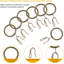 40 anneaux et crochets de rideau en métal 40 pièces, 30 mm de diamètre intérieur, bronze-129011741