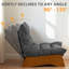 Fauteuil de salon ajustable, fauteuil lounge 3 positions, dossier réglable, fauteuil d'appoint capitonné-387332855