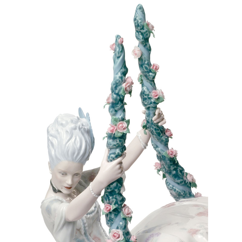 Rococo Lady on Swing Figurine