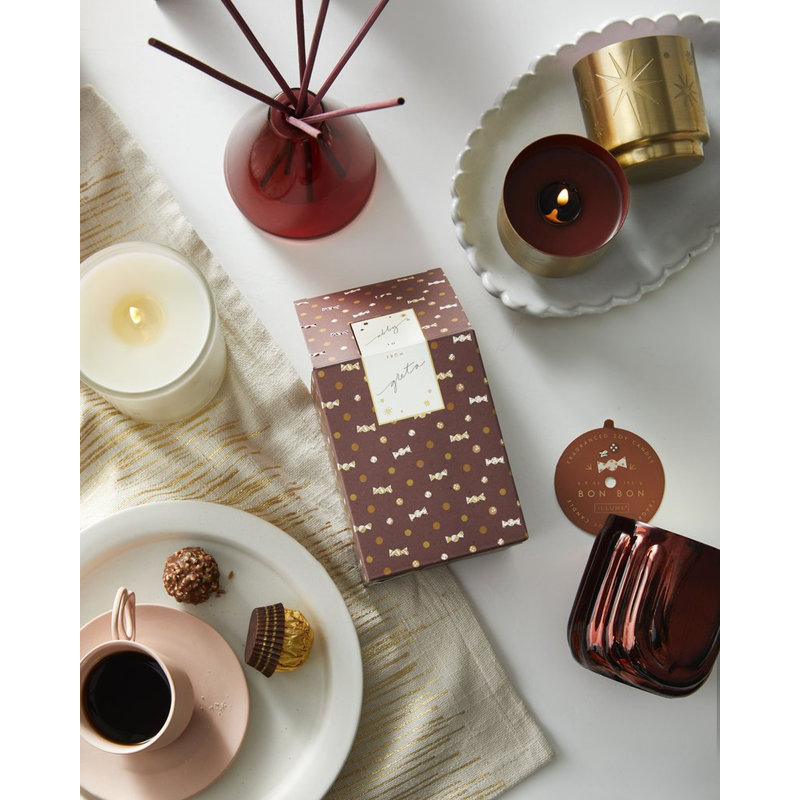 Fa La Lovely Bon Bon Boxed Glass Candle, Gifted Glass