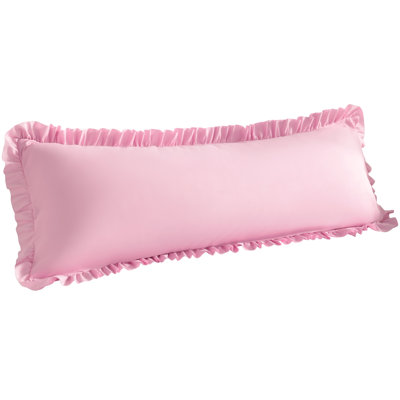 Brushed Microfiber Ruffled Body Pillowcase, Soft Wrinkle Fade and Stain Resistant Body Pillow Sham, 20"x 54", 1 pack