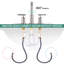 Robinet de salle de bain en nickel brossé - 8 po Larges poignées doubles, valves à disque en céramique, débit d'eau douce, connexion facile 1,5 gallon par minute, laiton, installation-121597159