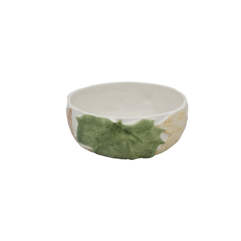 Plane Tree Leaves Earthenware Cereal Bowl
