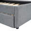 Lit plateforme tapissier avec lit gigogne-1349039258