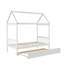 Structure de lit simple en bois massif avec lit gigogne simple, sans sommier tapissier (lit)