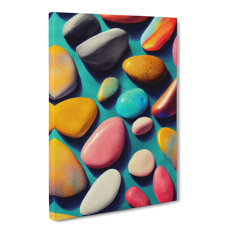 Colourful Pebbles Vol.2 - Wrapped Canvas, 76cm H x 50cm W x 3cm D