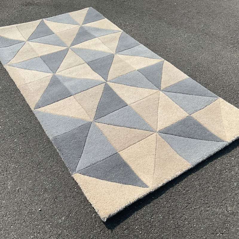 Wool Geometric Rug, Rectangle 2'8" x 4'10"