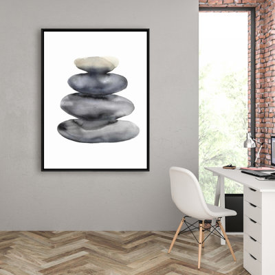 Four Hot Stones Print On Canvas