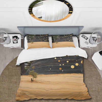 Ensemble de housse de couette Abstract Graceful Woodland I - Abstract