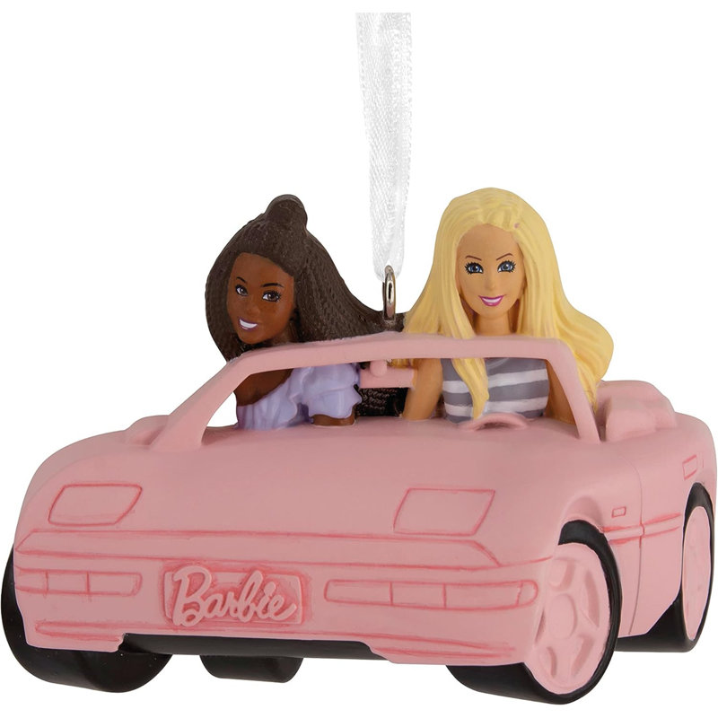 Ornement de Noël Barbie en voiture