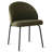5-Piece Round Dining Table Set For 4 With Black Pedestal Table And 4 Upholstered Chairs-111570512