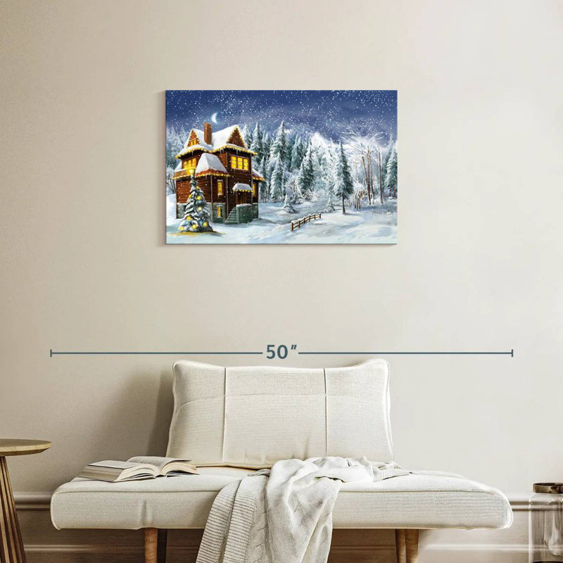 Chalet de Noël, H 20 po x l 30 po