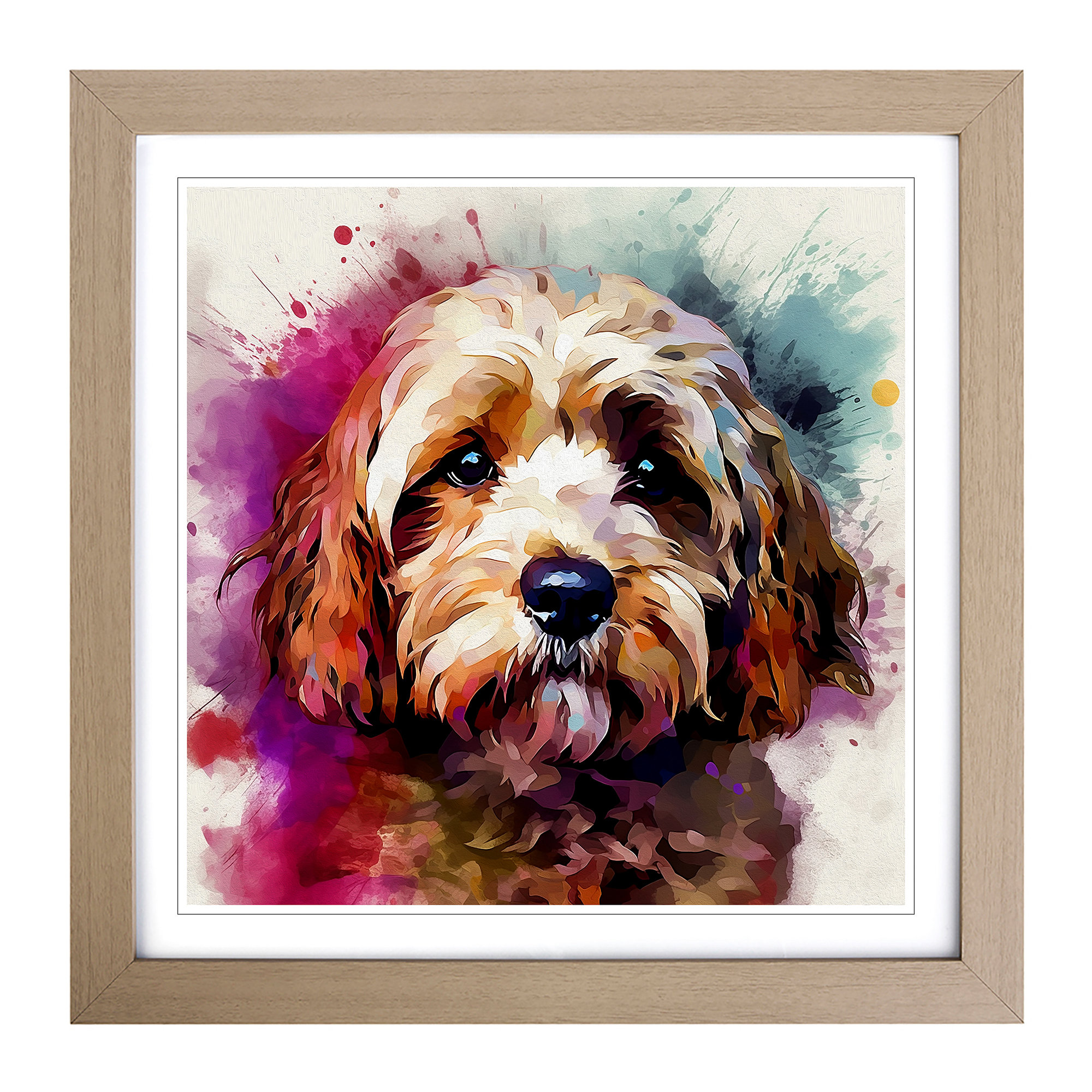 Cockapoo Digital 17 Stories Cockapoo Digital Art No.1 - Single Picture Frame Art Prints ...