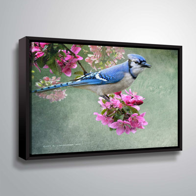 " Bluejay Amid Blooms "