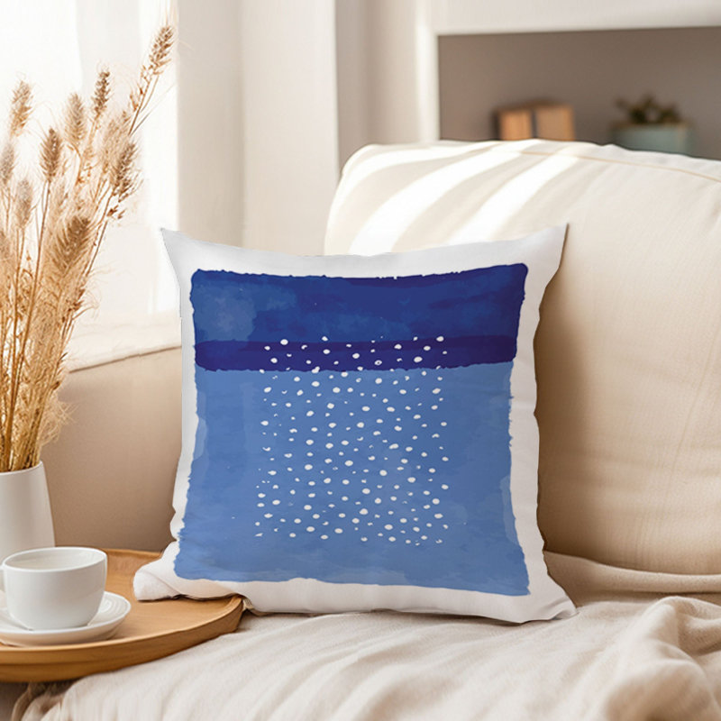 Abstract Polka Dots Blue Patterns Polka Dots Mid-Century Modern, 20" x 20"