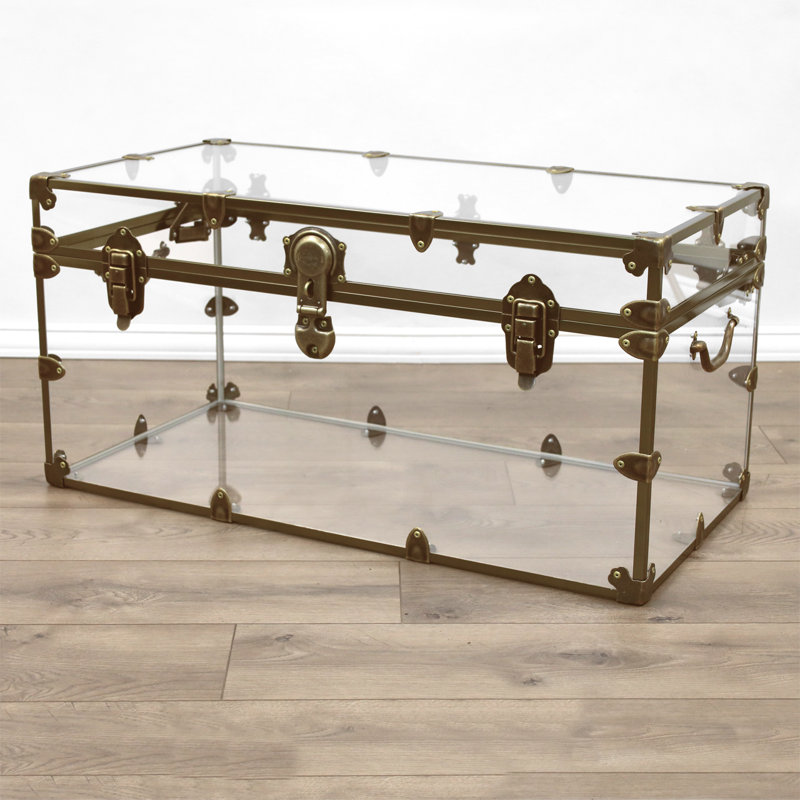 Acrylic Accent Trunk, Antique Brass
