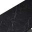 Table de salle à manger carrée extensible moderne, plateau en marbre noir et acier, H 29,77 po x L 62,95 po et métal, poids de 87,69 lb-886279796