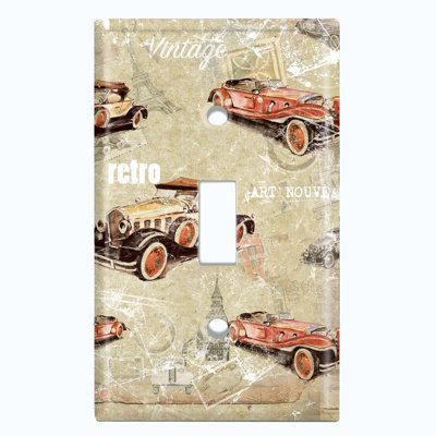Patterned 1 - Gang Toggle Light Switch Standard Wall Plate