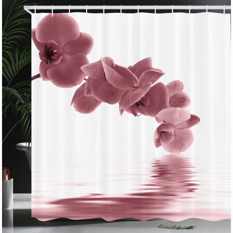  Rideau de douche avec crochets inclus, H 70 po x l 69 po, Mauve taupe