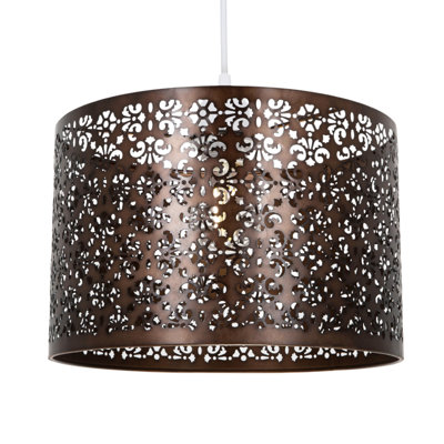 Marrakech Designed Pendant Light Shade with Floral Decoration