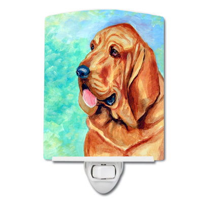 Éclairage de nuit en céramique bloodhound
