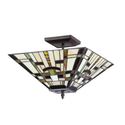 Charlotte Glass Semi Flush Mount
