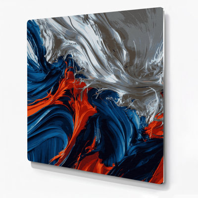 «Lyrical Abstraction 58», art mural en métal brun