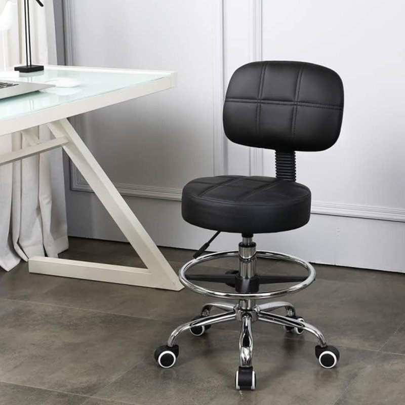 Rotating Roller Bench, Footstool Height Adjustable, Adjustable Work Chair With Backrest