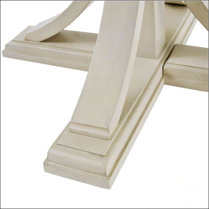 Table de salle à manger 44 ", Crème, crème