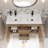 Marilyse 48" Freestanding Double Sink Bathroom Vanity With Resin Top, Anti-shock, Water Saving Faucet, Pop Up Drain